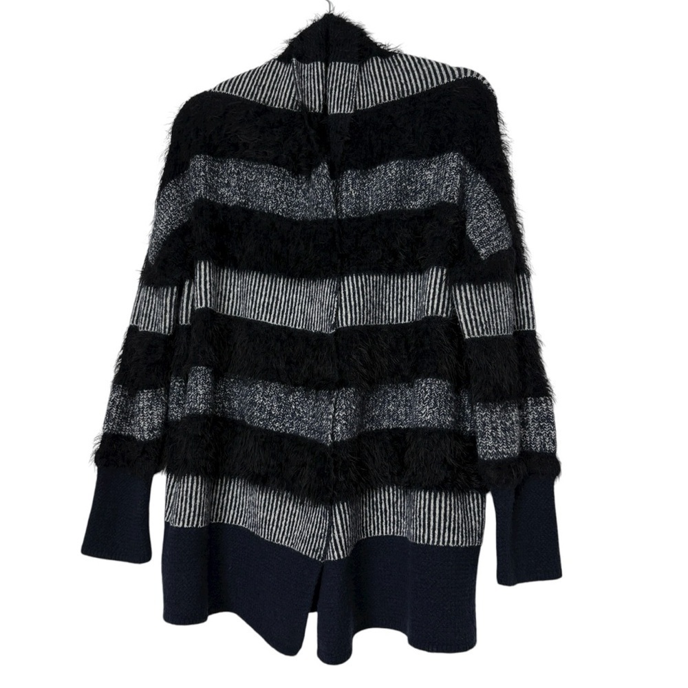 Seventy Fuzzy Sweater Knit Black Wool Blend Size 44 M